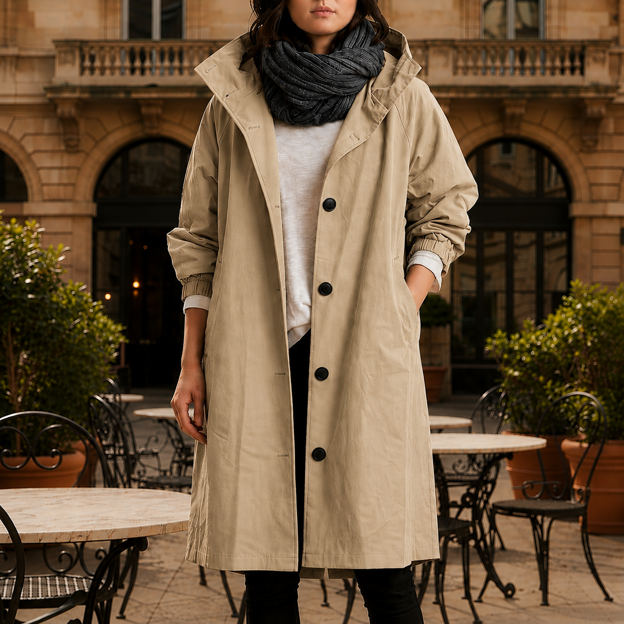 Siracusa Hooded Windbreaker Jacket