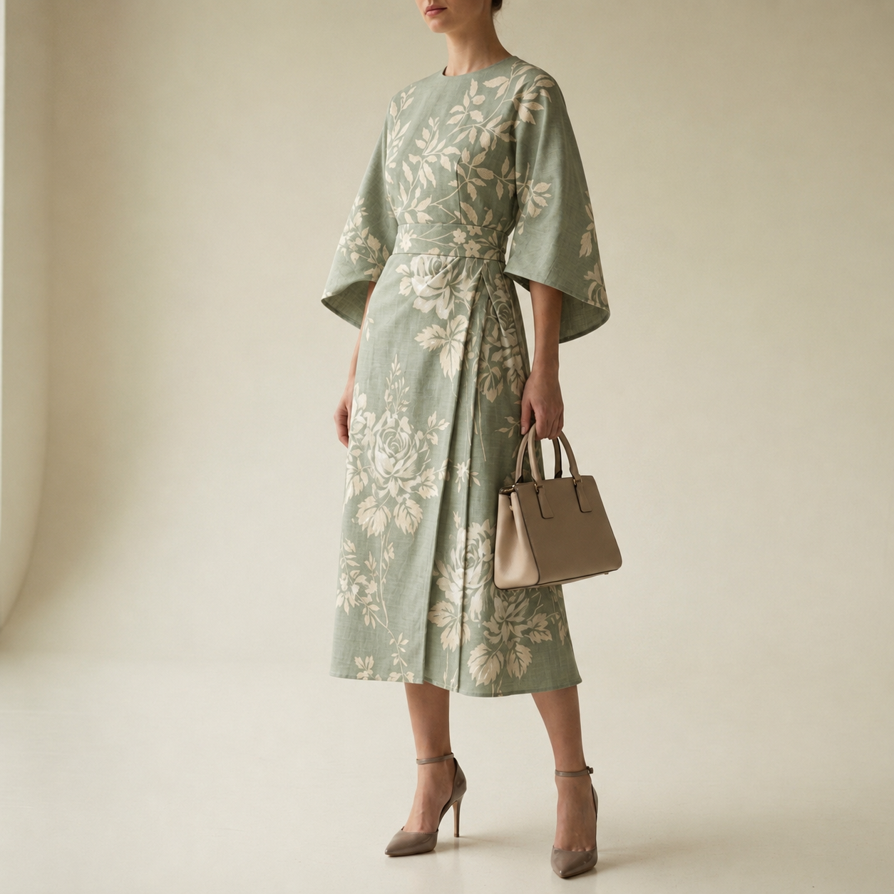 Porec Floral Wide Sleeve Dress