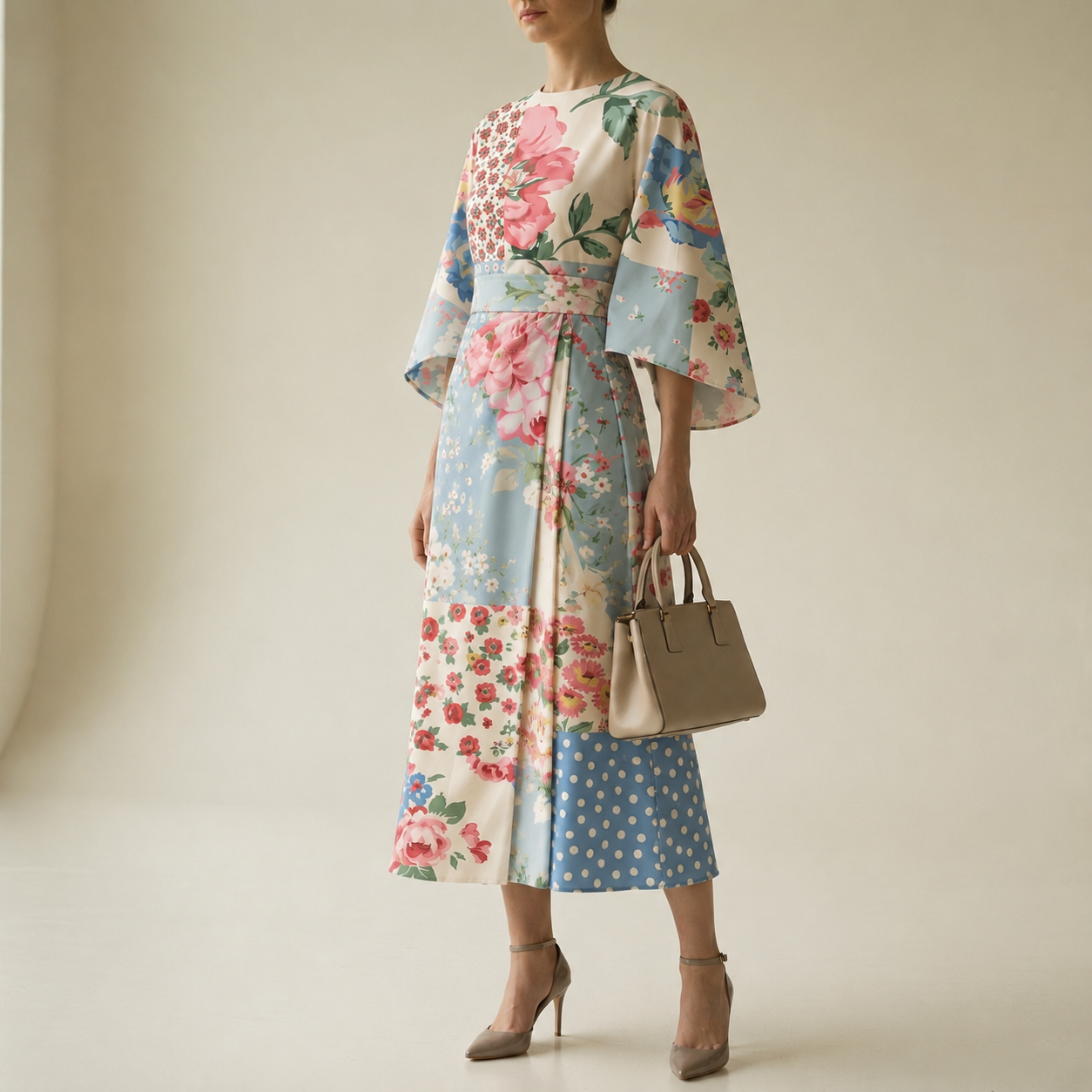 Porec Floral Wide Sleeve Dress