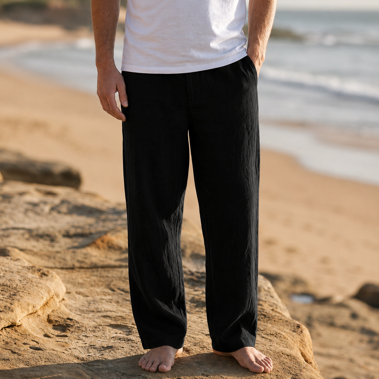 Trieste Men's Lightweight Linen Pants