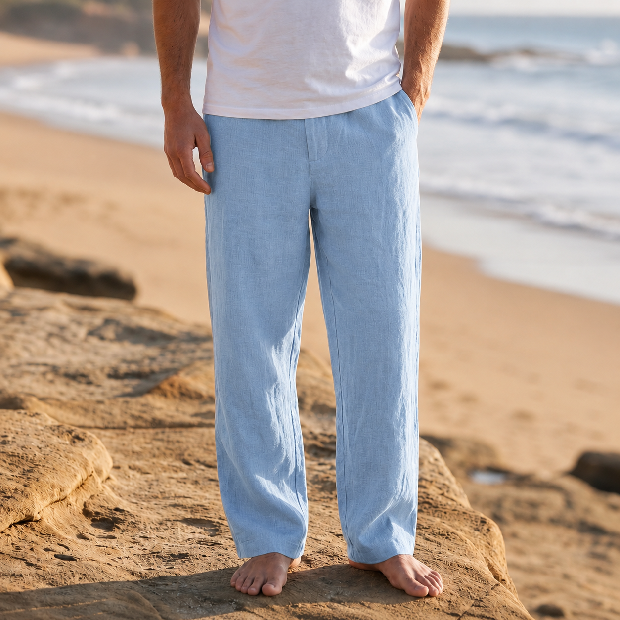 Trieste Men's Lightweight Linen Pants