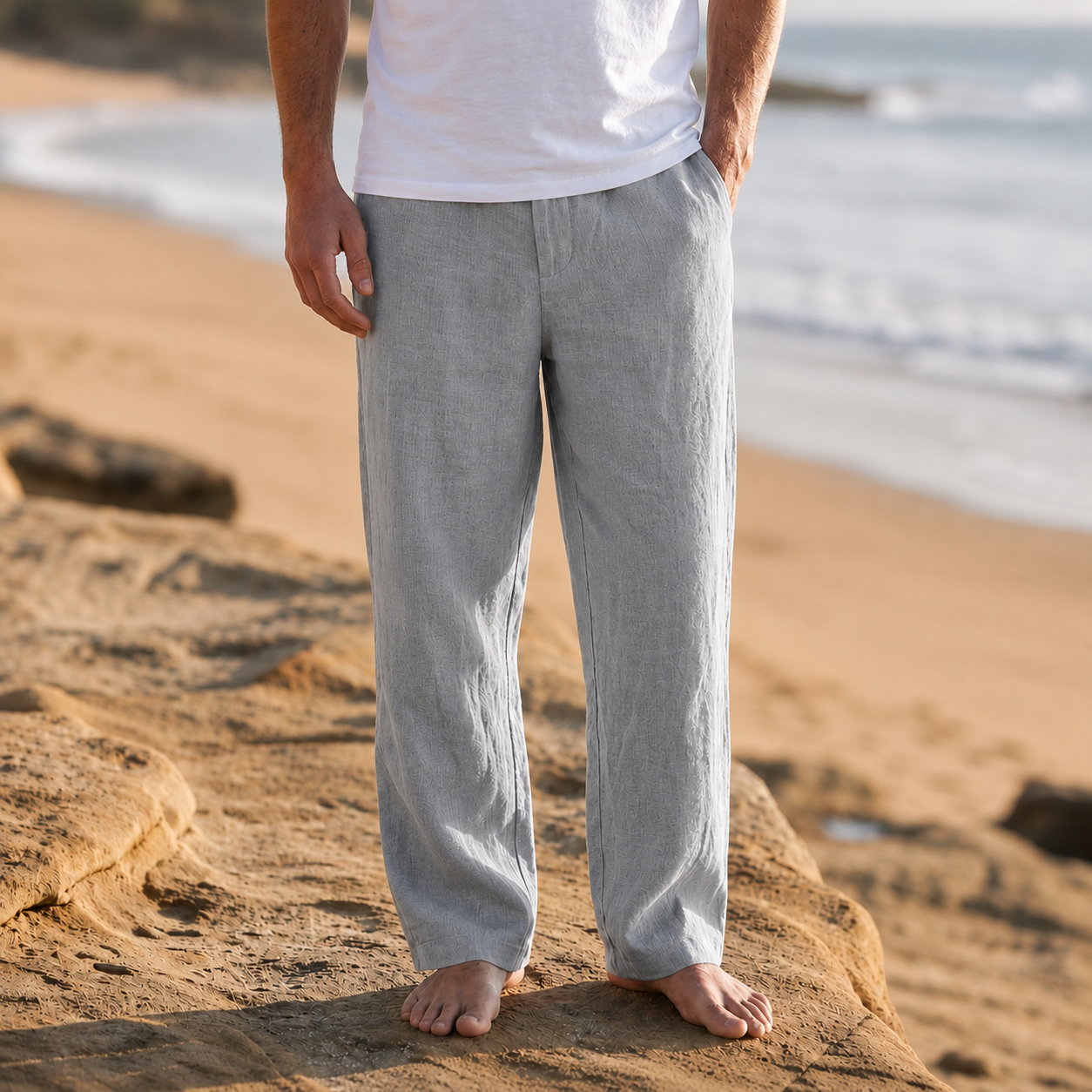 Trieste Men's Lightweight Linen Pants