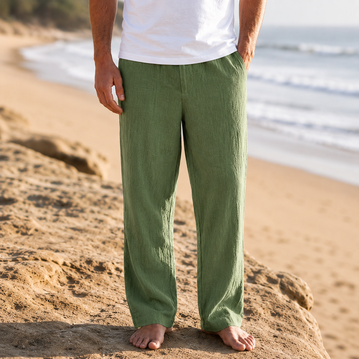 Trieste Men's Lightweight Linen Pants