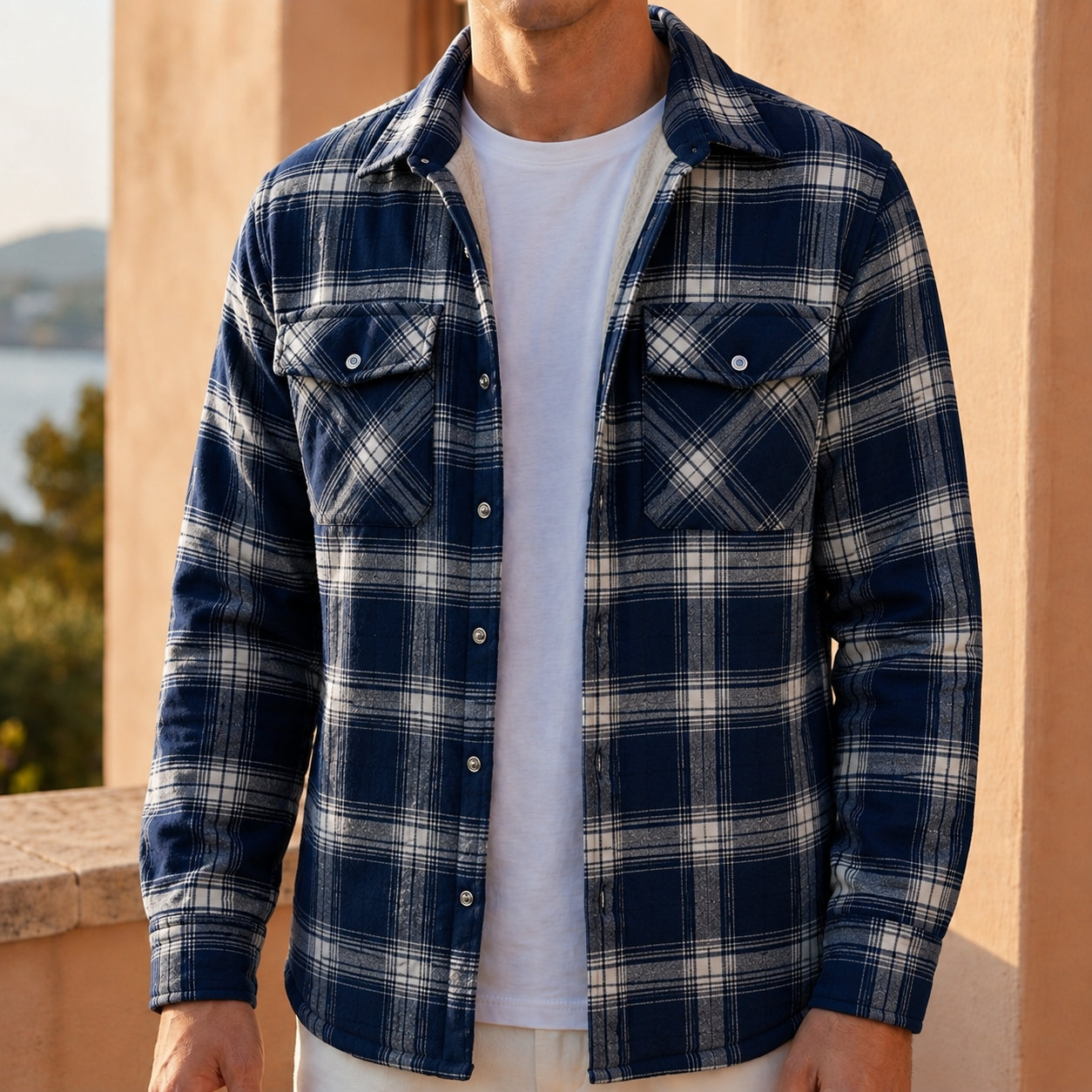 Tromso Men's Sherpa Lined Plaid Jacket