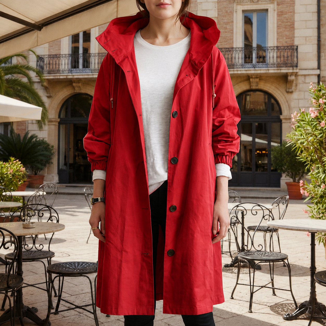 Annecy Hooded Waterproof Trench Coat
