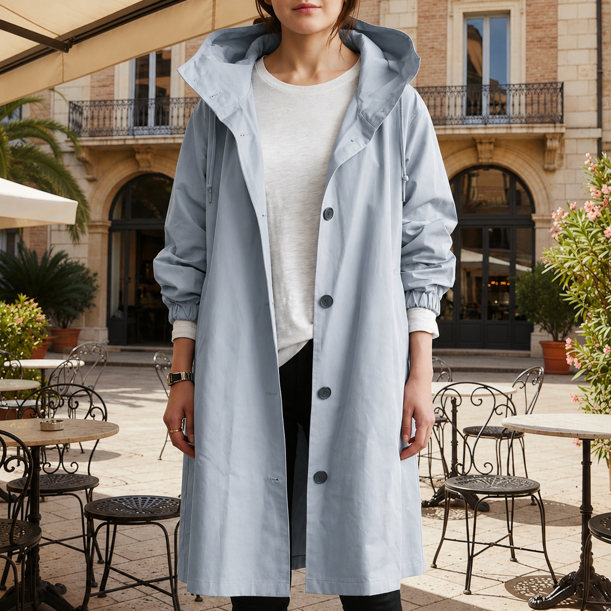 Annecy Hooded Waterproof Trench Coat