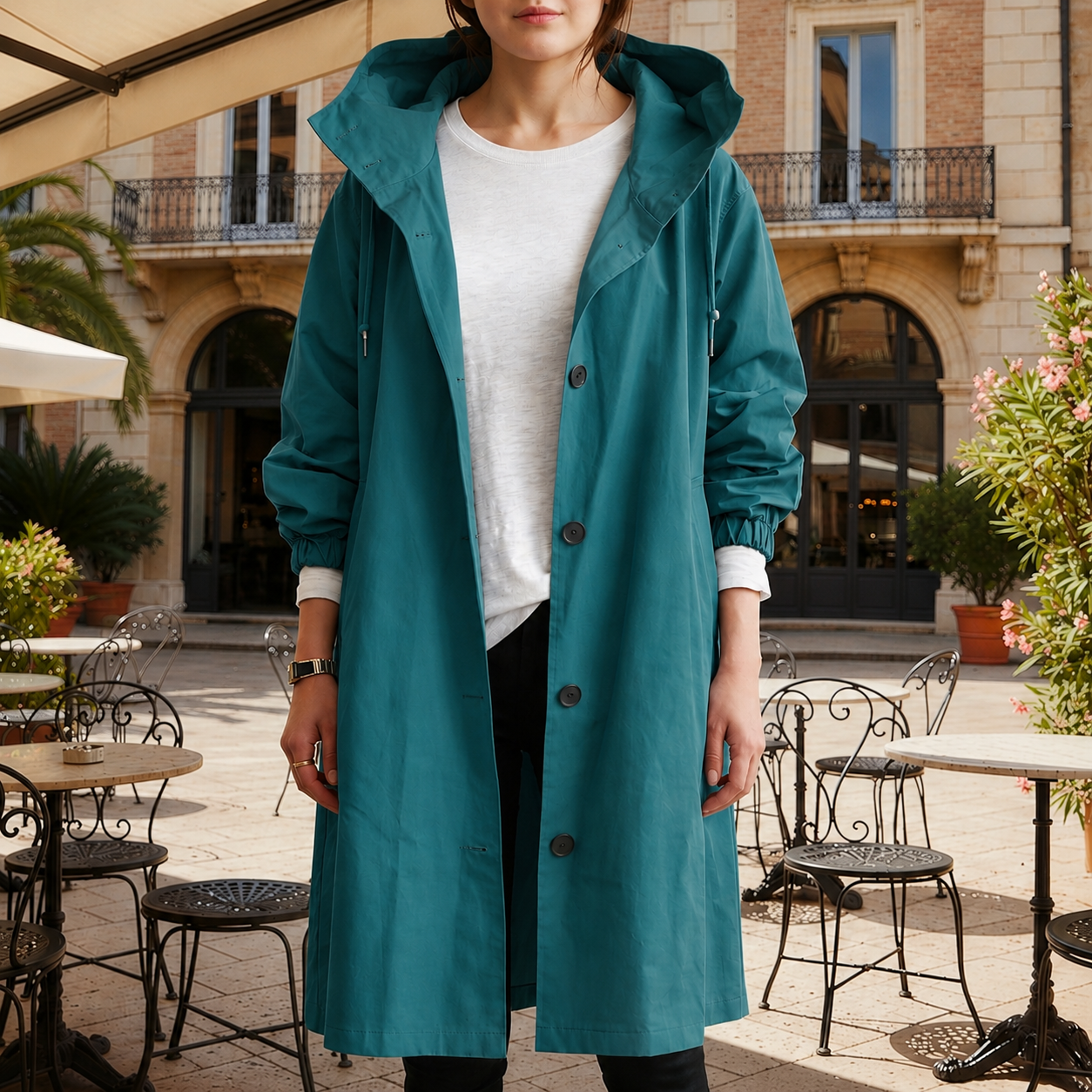 Annecy Hooded Waterproof Trench Coat