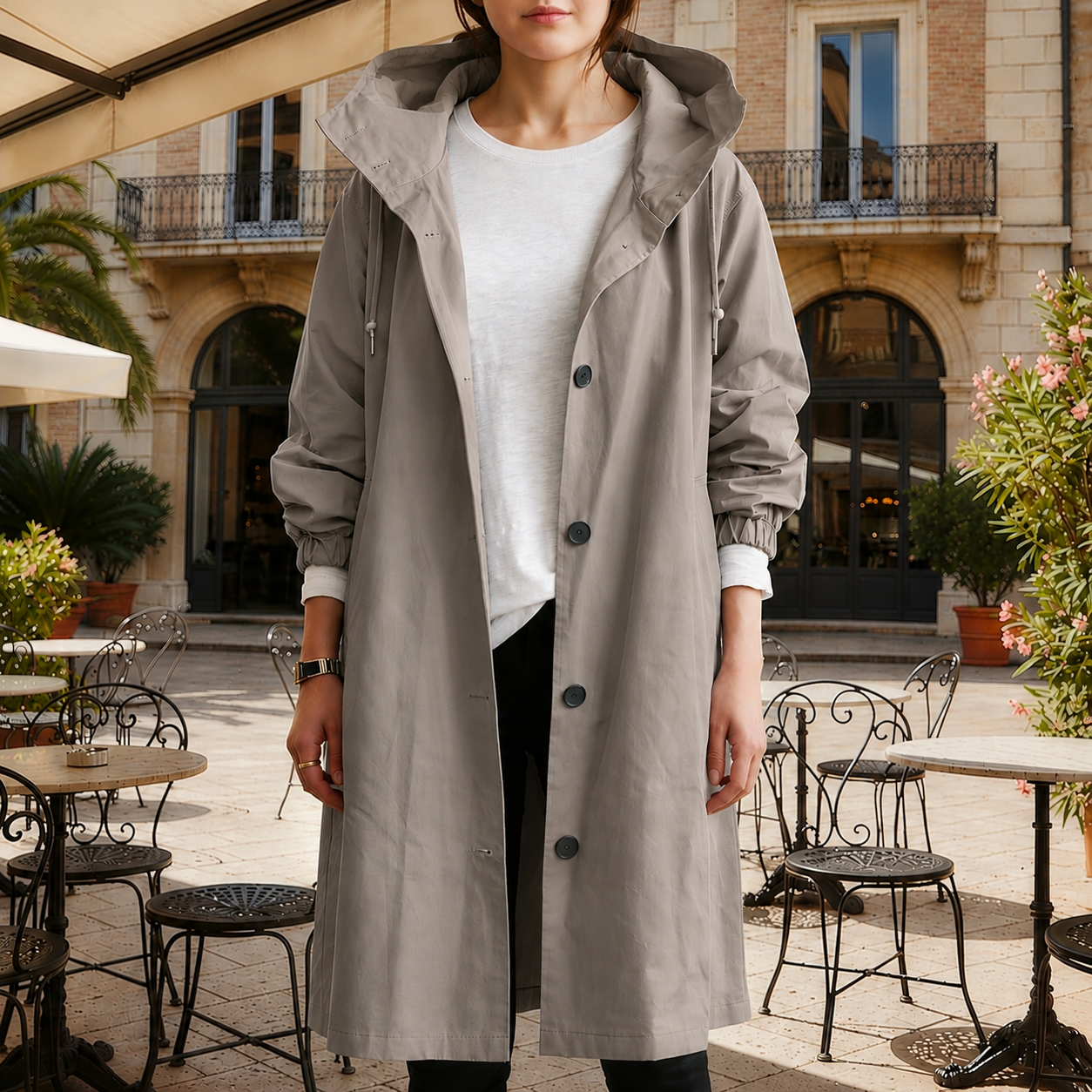 Annecy Hooded Waterproof Trench Coat