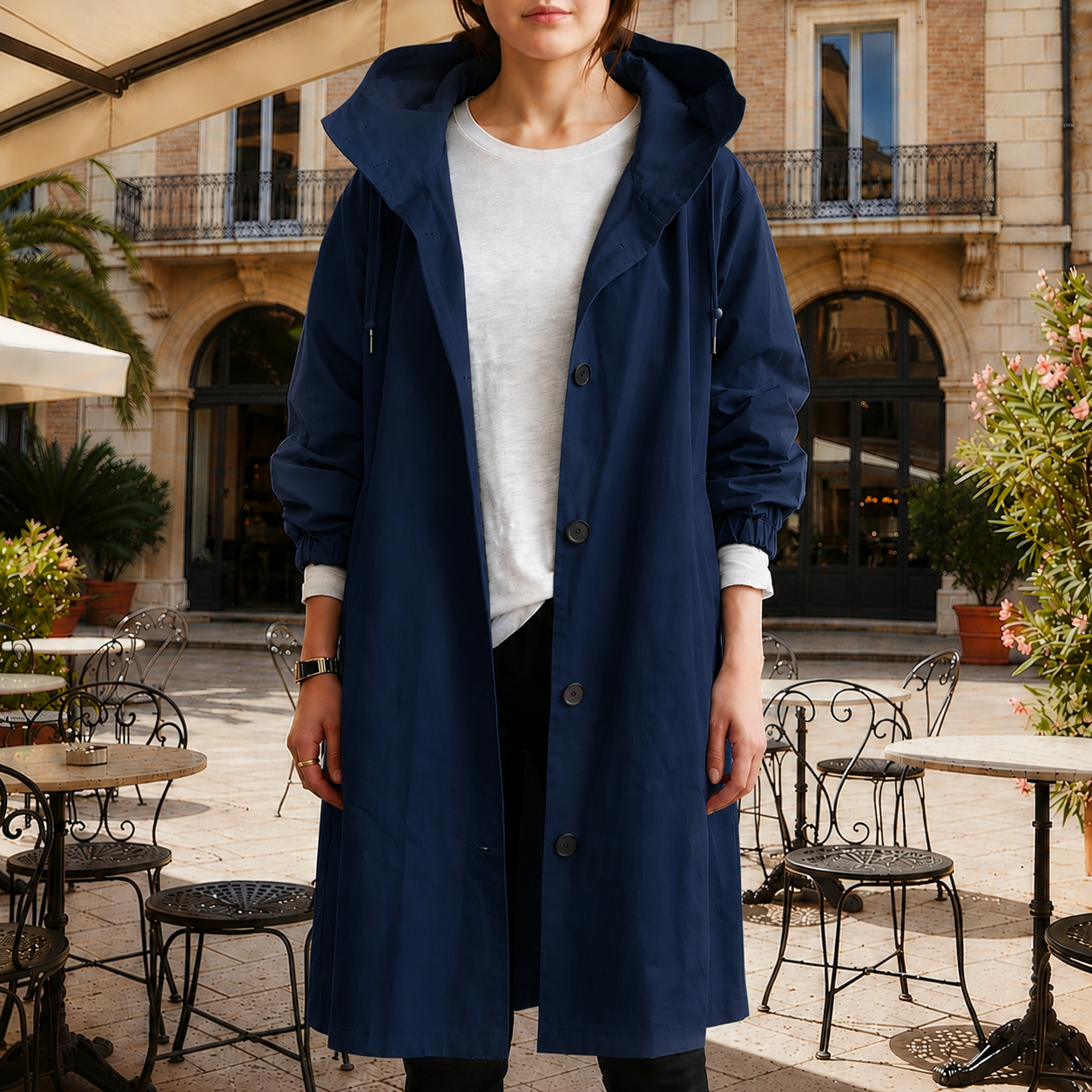 Annecy Hooded Waterproof Trench Coat