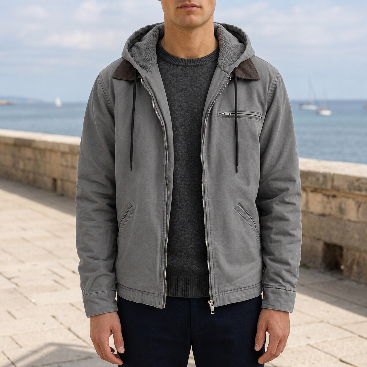 Ghent Men's Hooded Full Zip Jacket