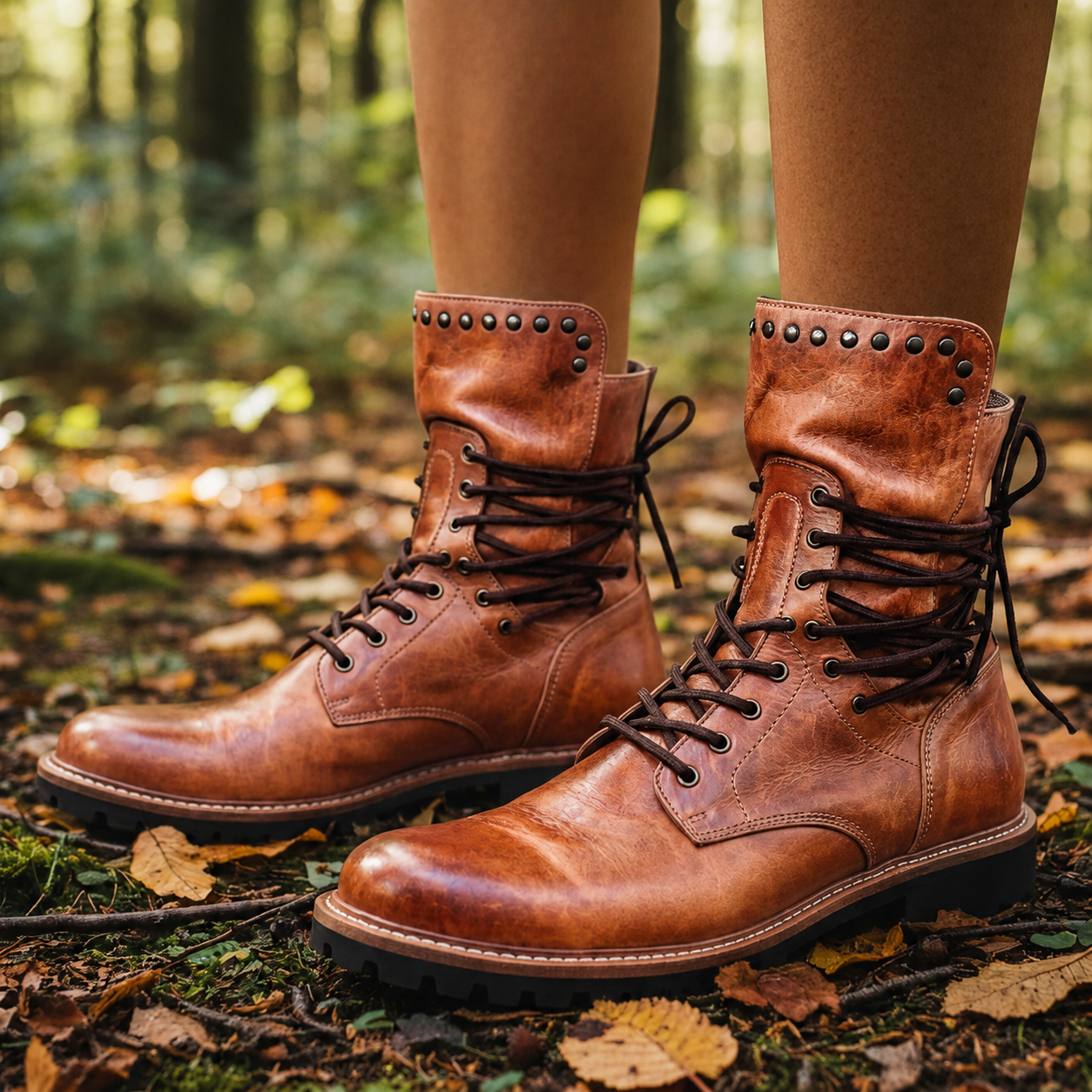 Girona Lace-Up Leather Boots