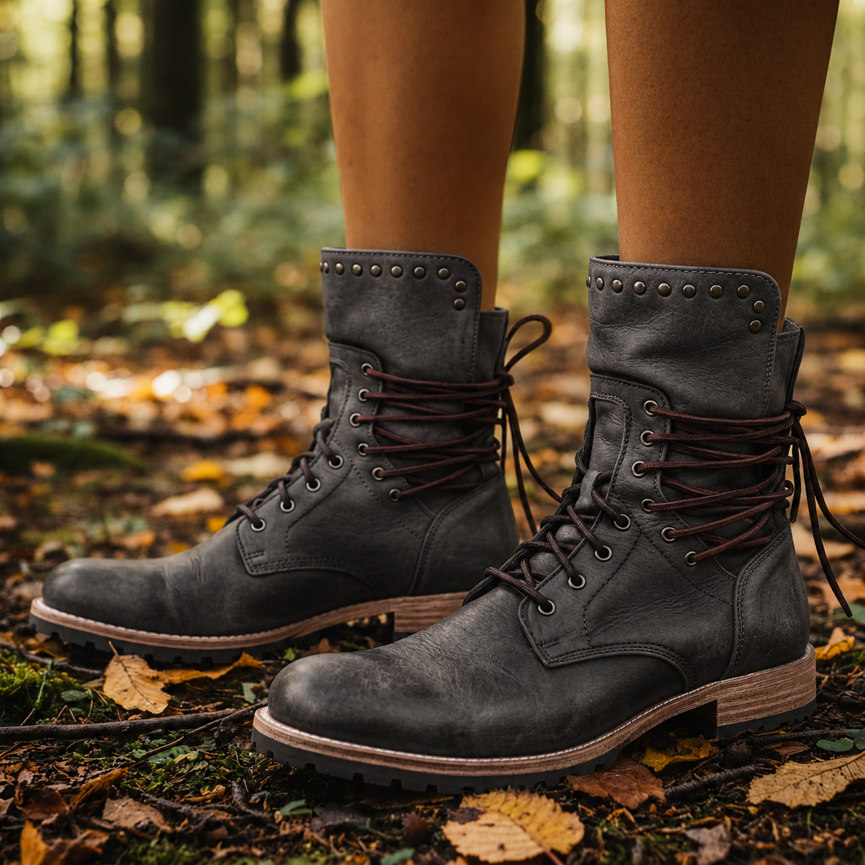 Girona Lace-Up Leather Boots