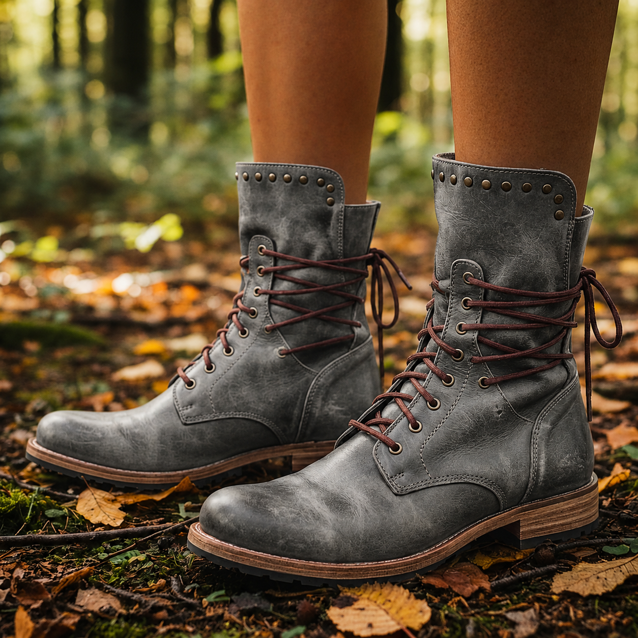 Girona Lace-Up Leather Boots