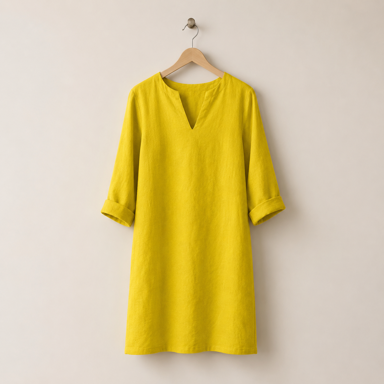 Sorrento Women's V-Neck Linen Midi Dress