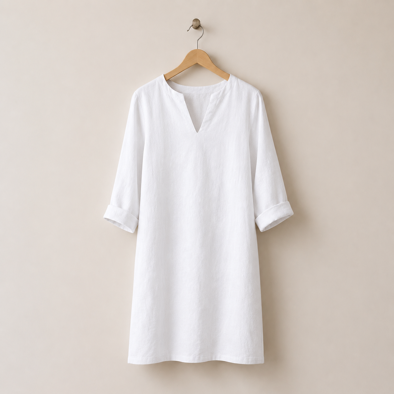 Sorrento Women's V-Neck Linen Midi Dress