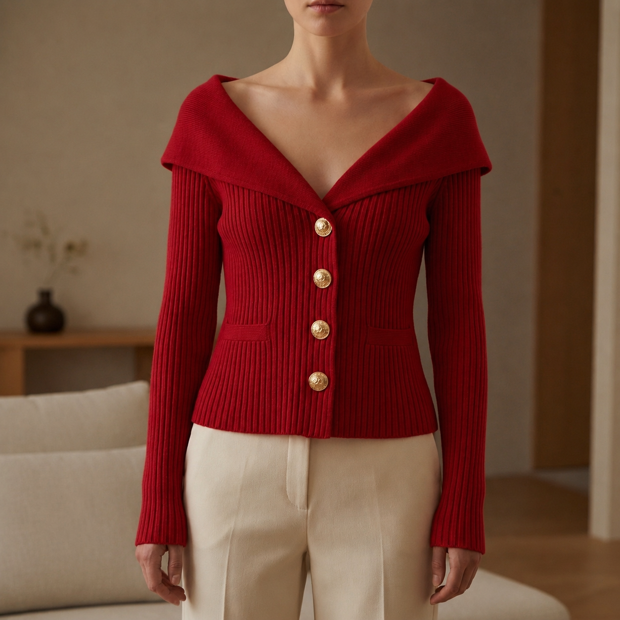 Bergamo Ribbed Knit Cardigan