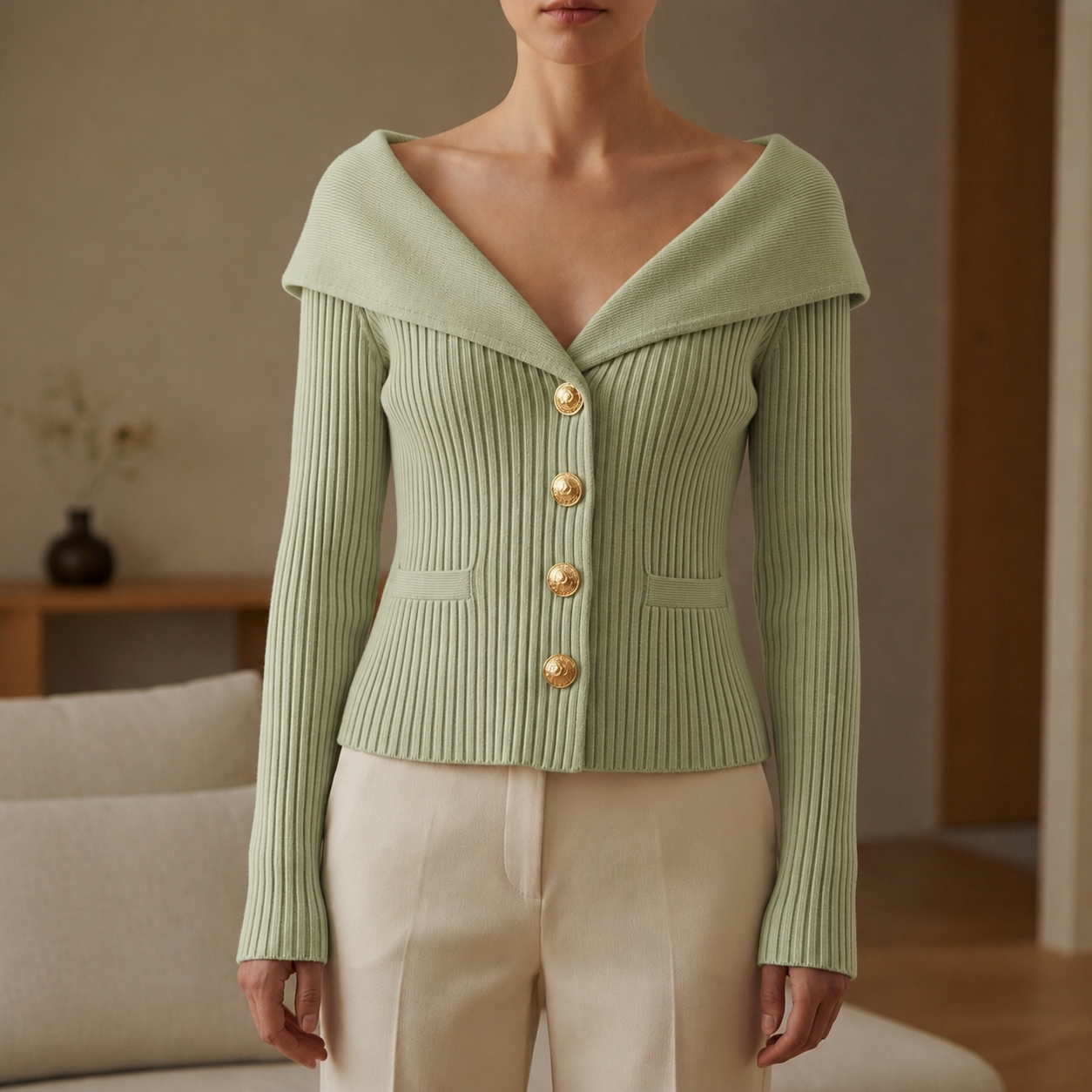 Bergamo Ribbed Knit Cardigan