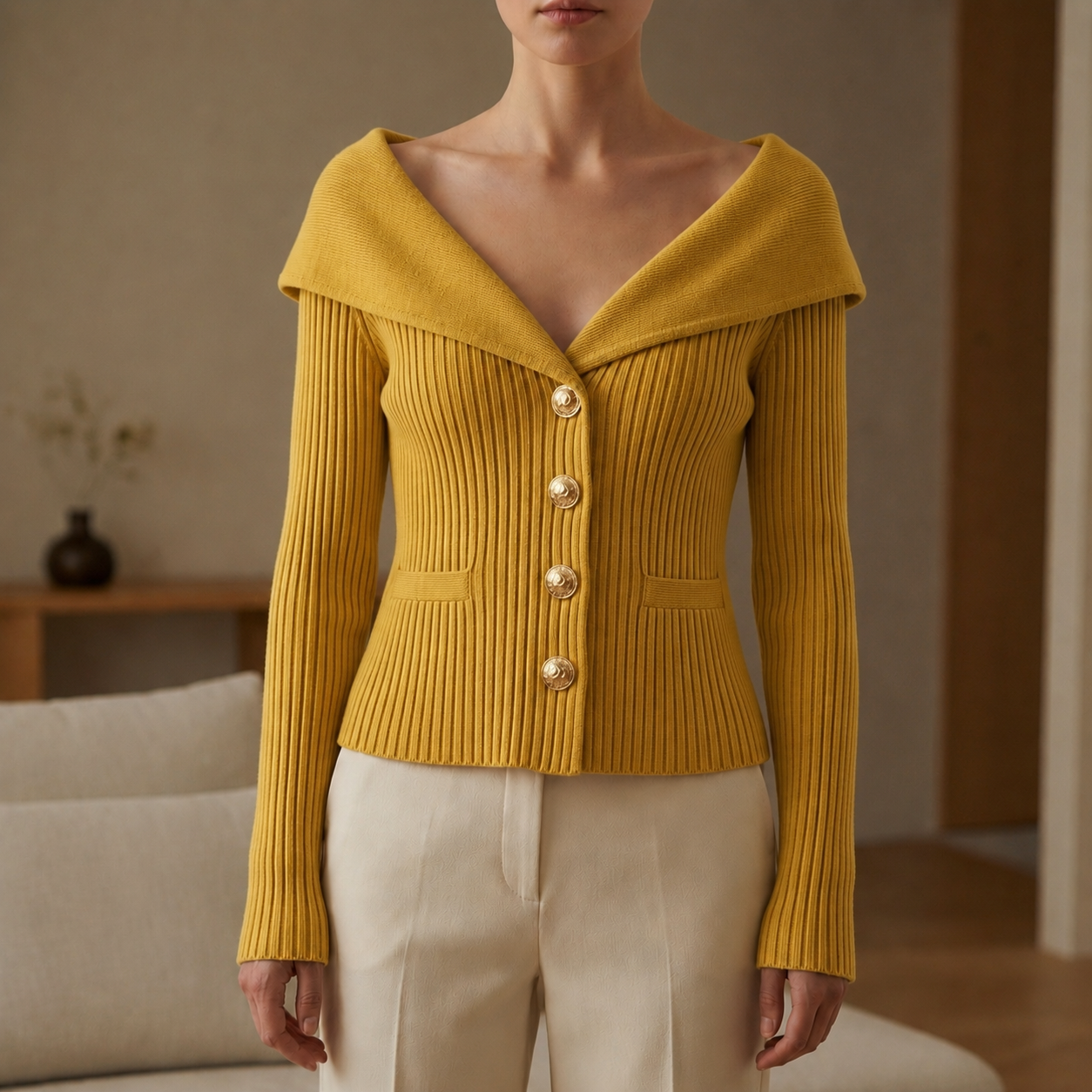 Bergamo Ribbed Knit Cardigan