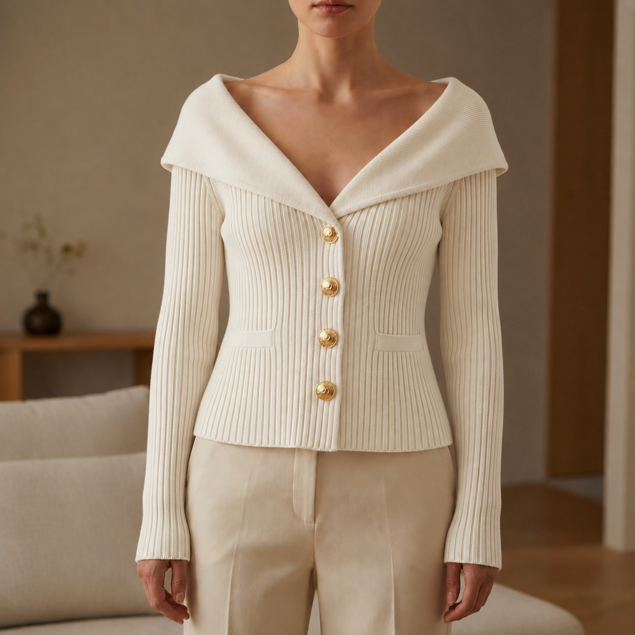 Bergamo Ribbed Knit Cardigan