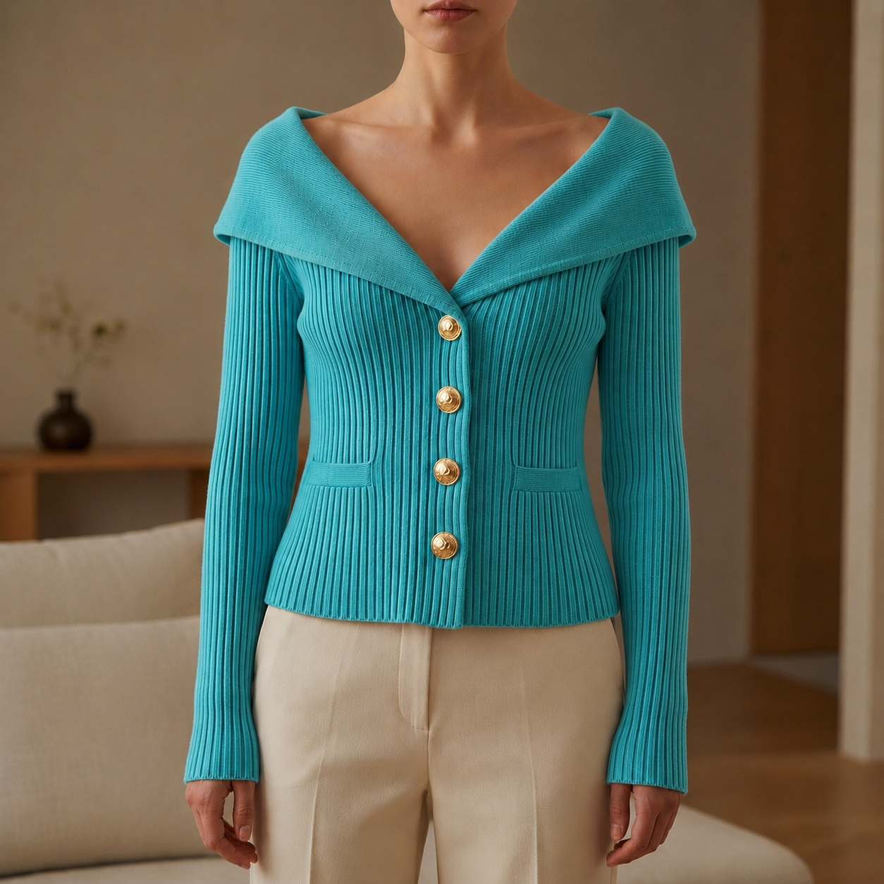 Bergamo Ribbed Knit Cardigan