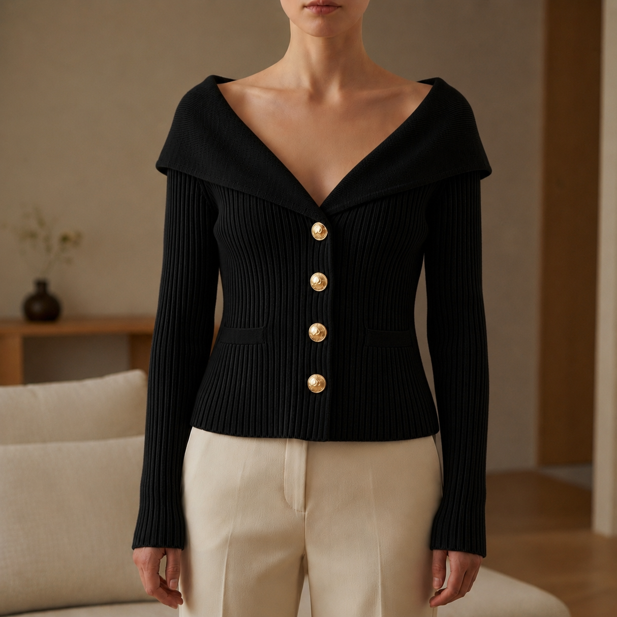 Bergamo Ribbed Knit Cardigan