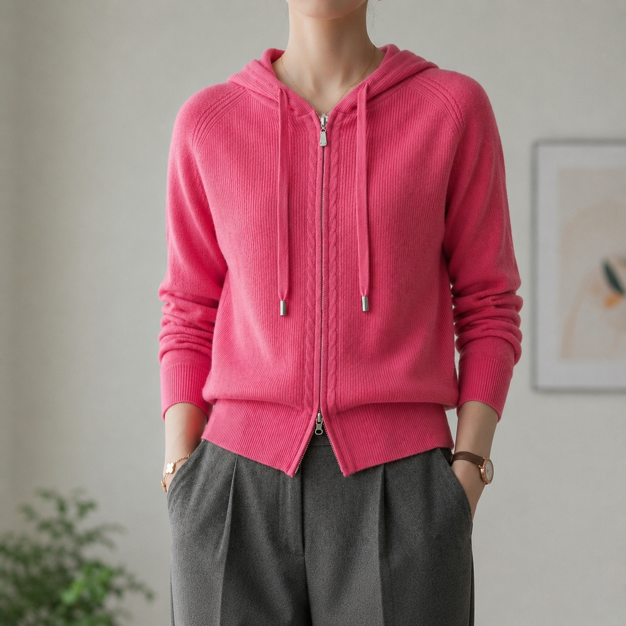 Sete Knit Zip Hoodie
