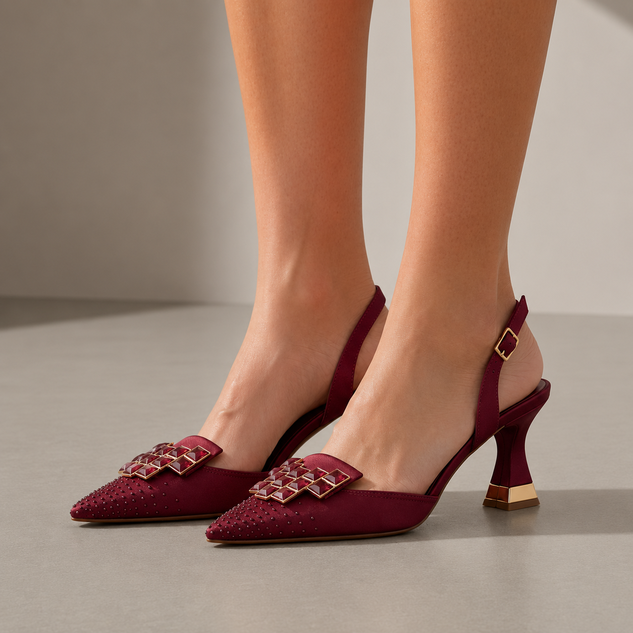 Chania Crystal Gem Kitten Heels