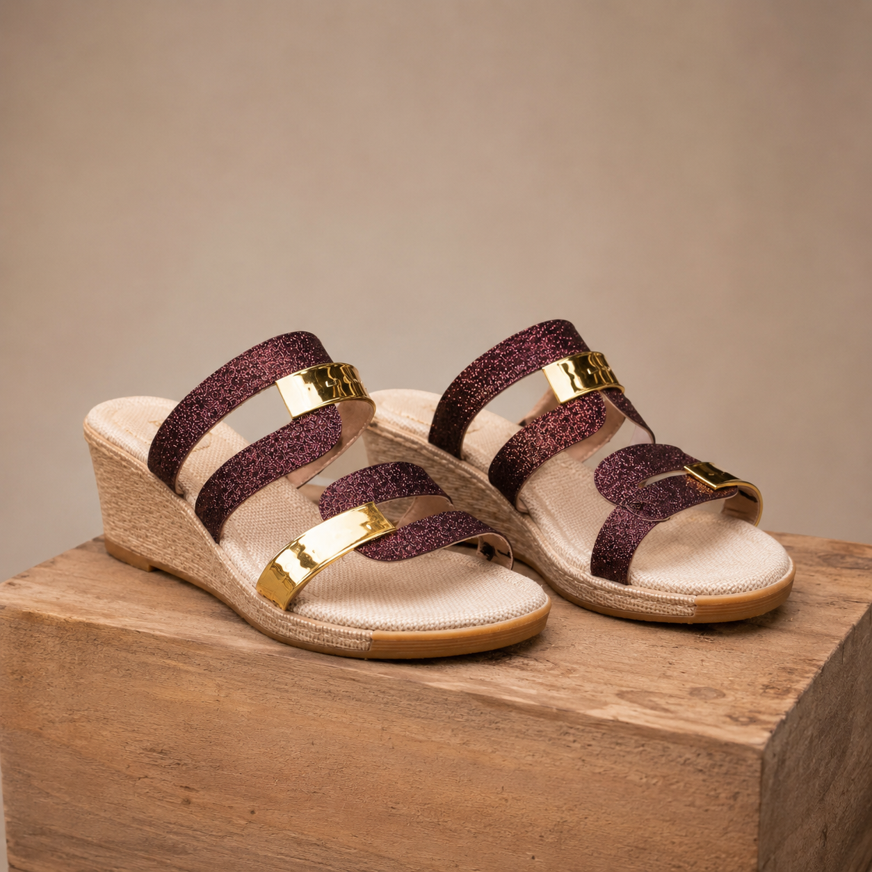 Cassis Orthopedic Glitter Slides