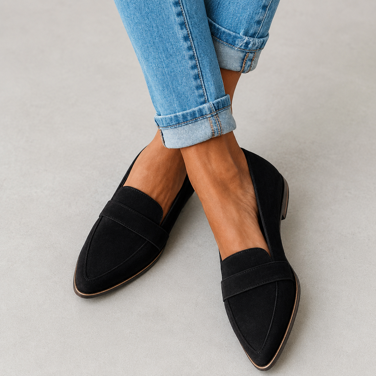 Siena Soft Suede Flat Loafers