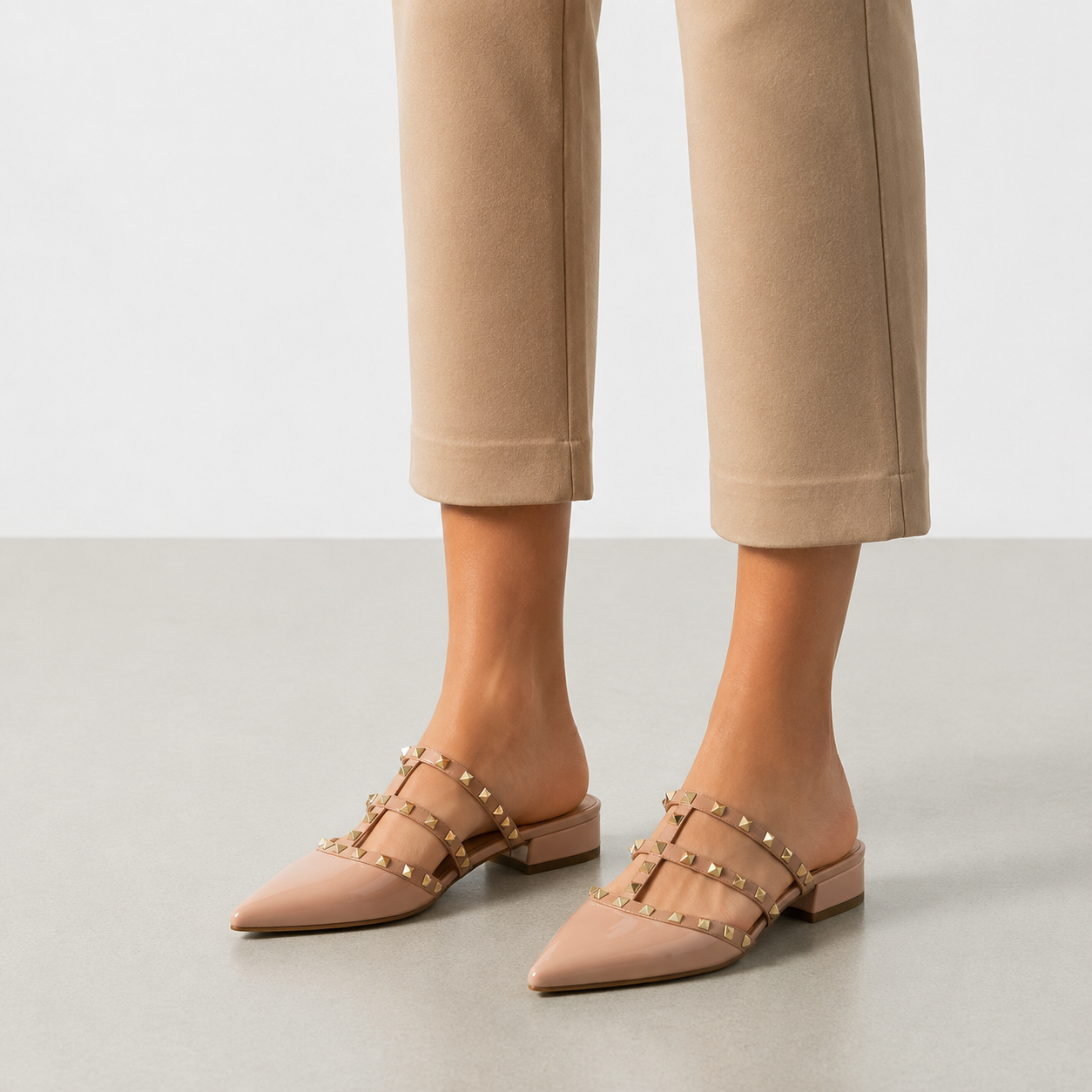 Obidos Studded Patent Mules