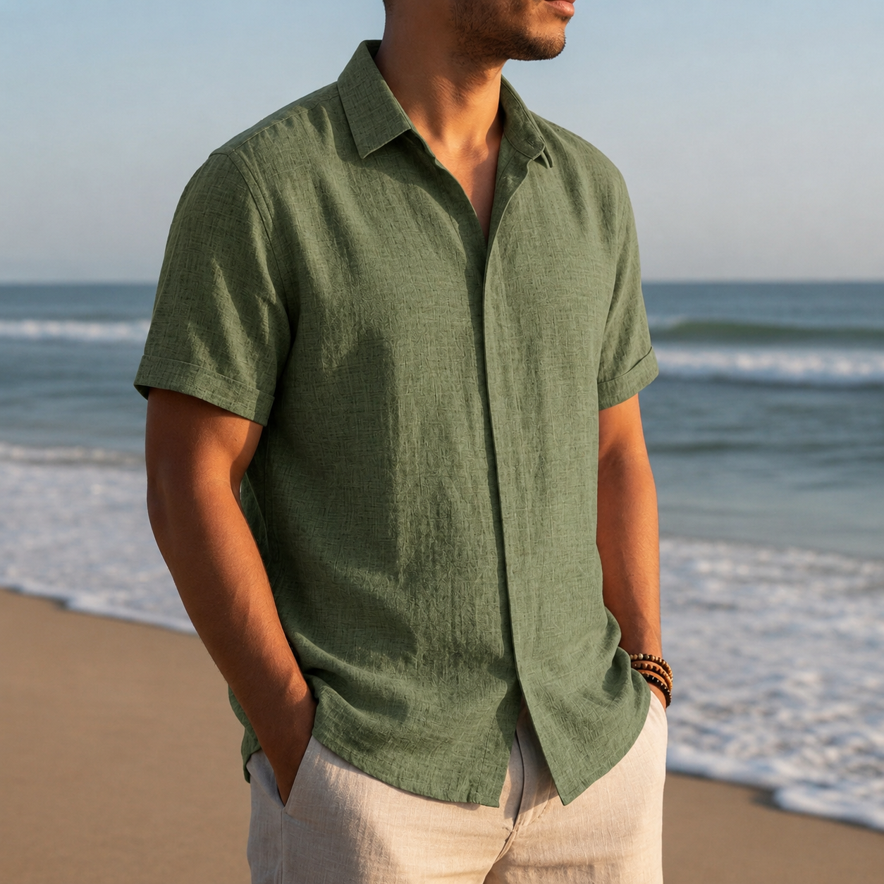 Kardamyli Linen Short Sleeve Shirt
