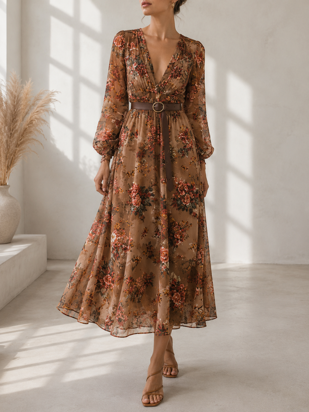 Ravenna V-Neck Boho Dress