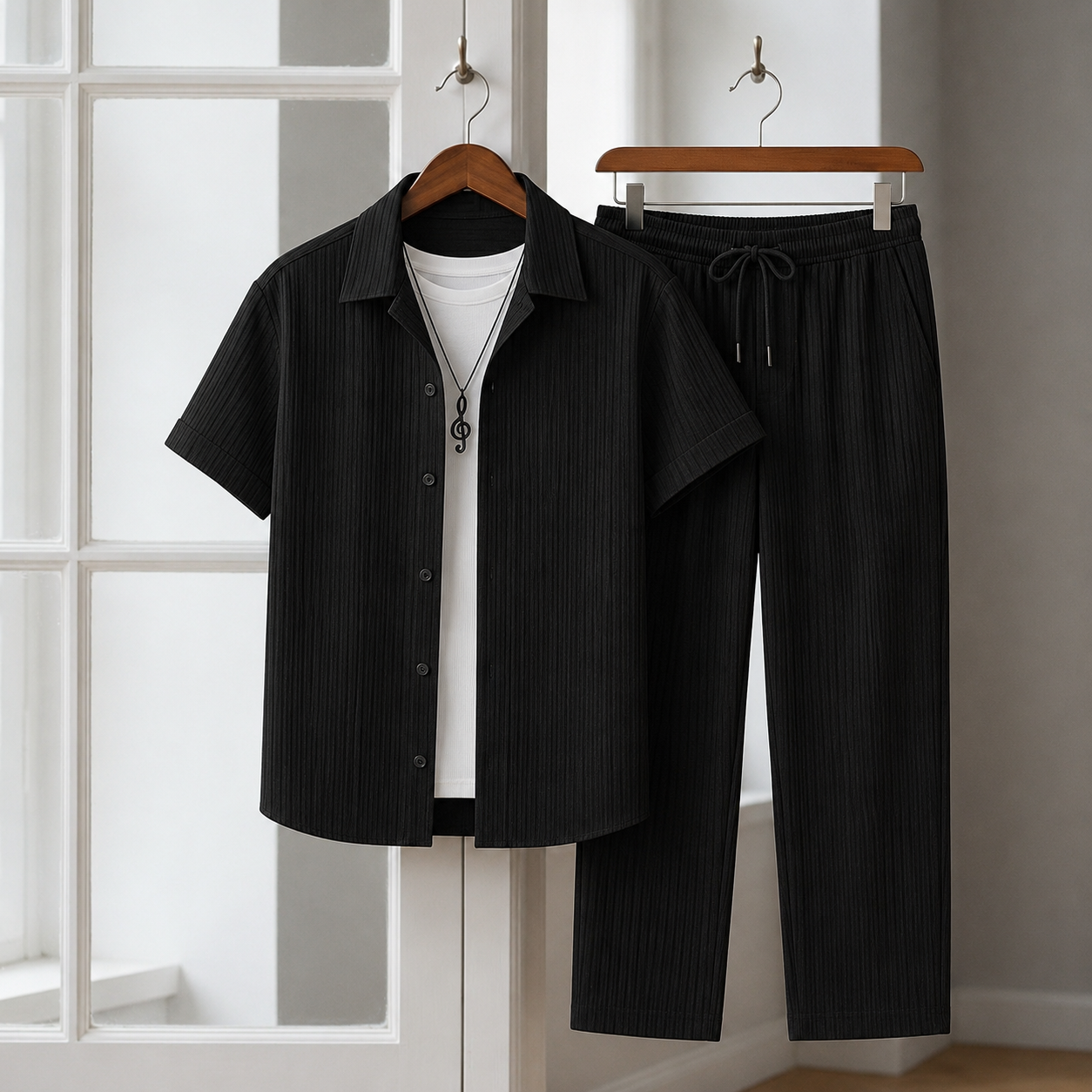Capri Two-Piece Linen Style Set