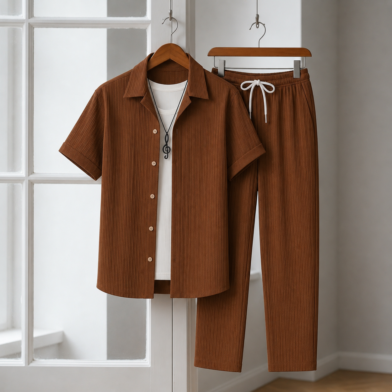 Capri Two-Piece Linen Style Set