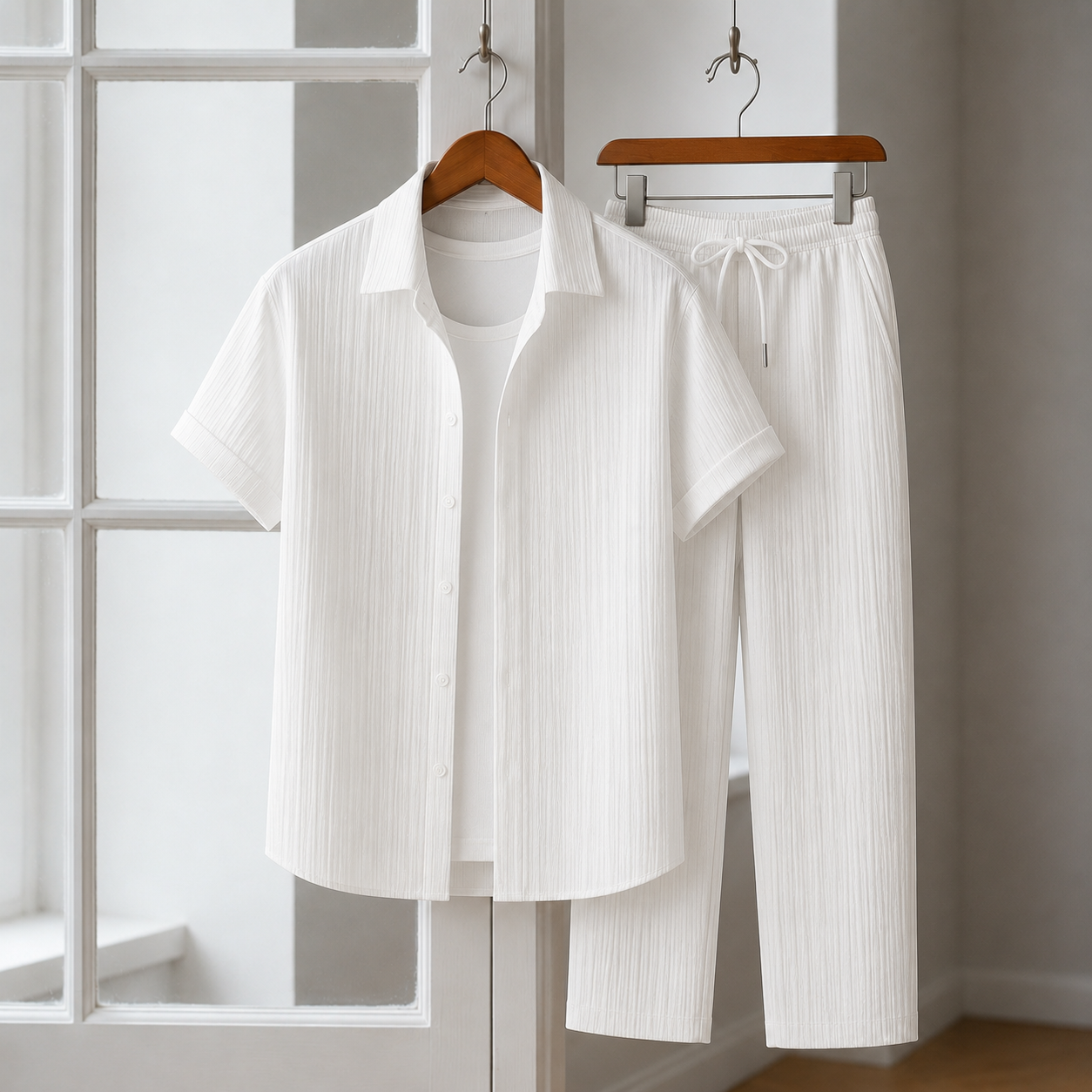 Capri Two-Piece Linen Style Set