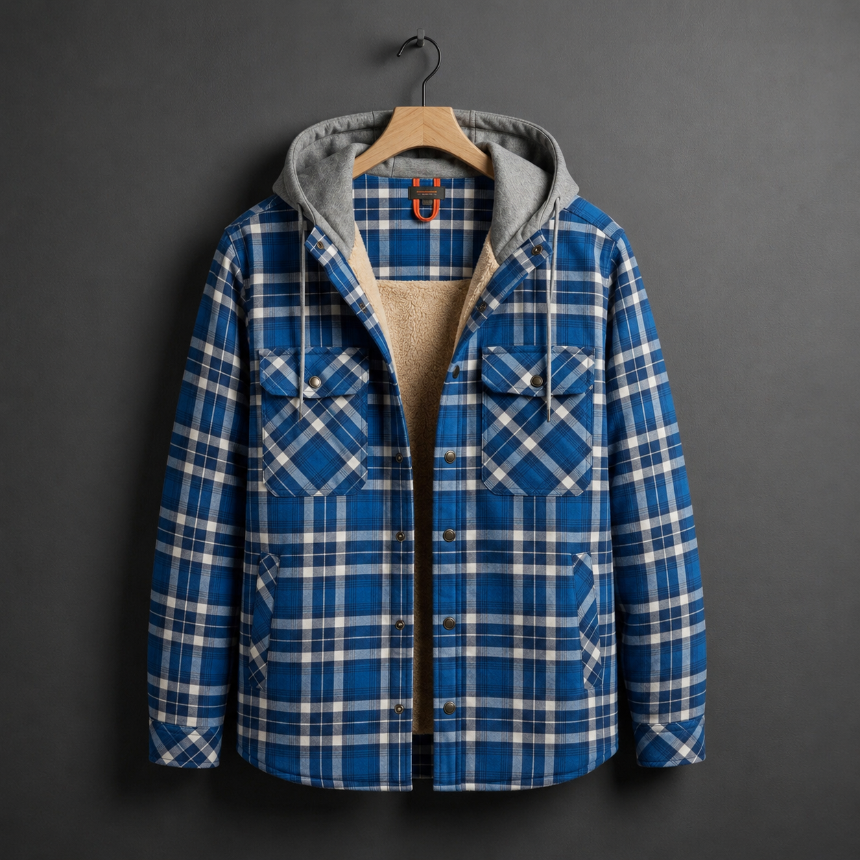 Lumberjack Hooded Fleece-Lined Shirt Jacket