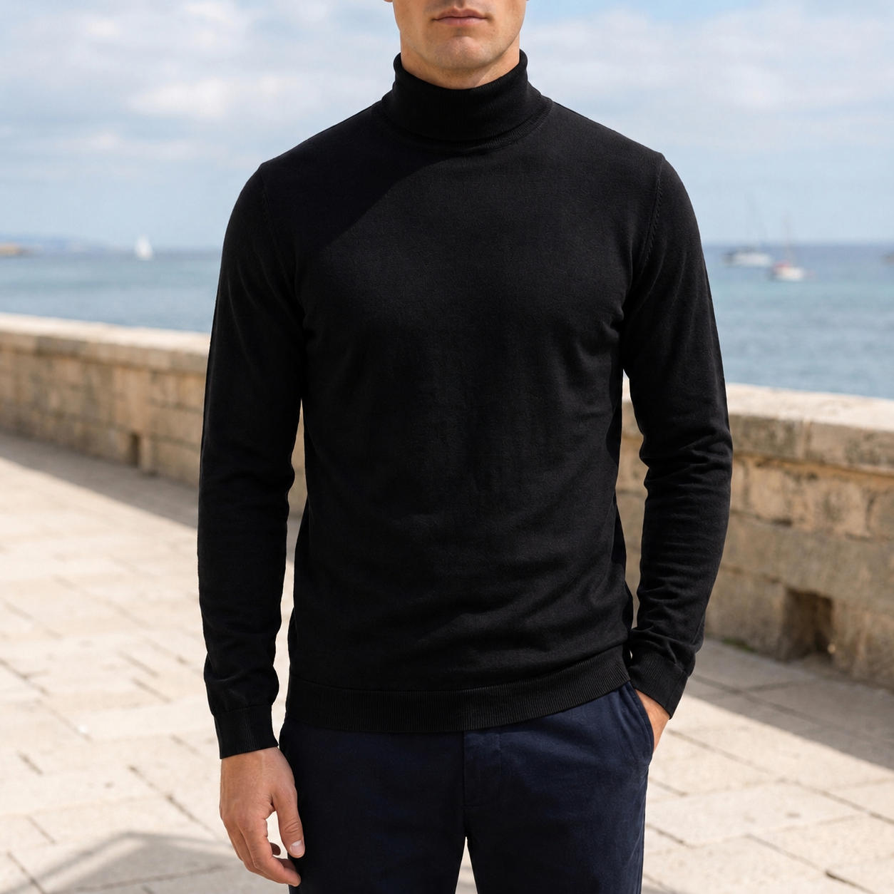 Verdon Slim-Fit Roll-Neck Top