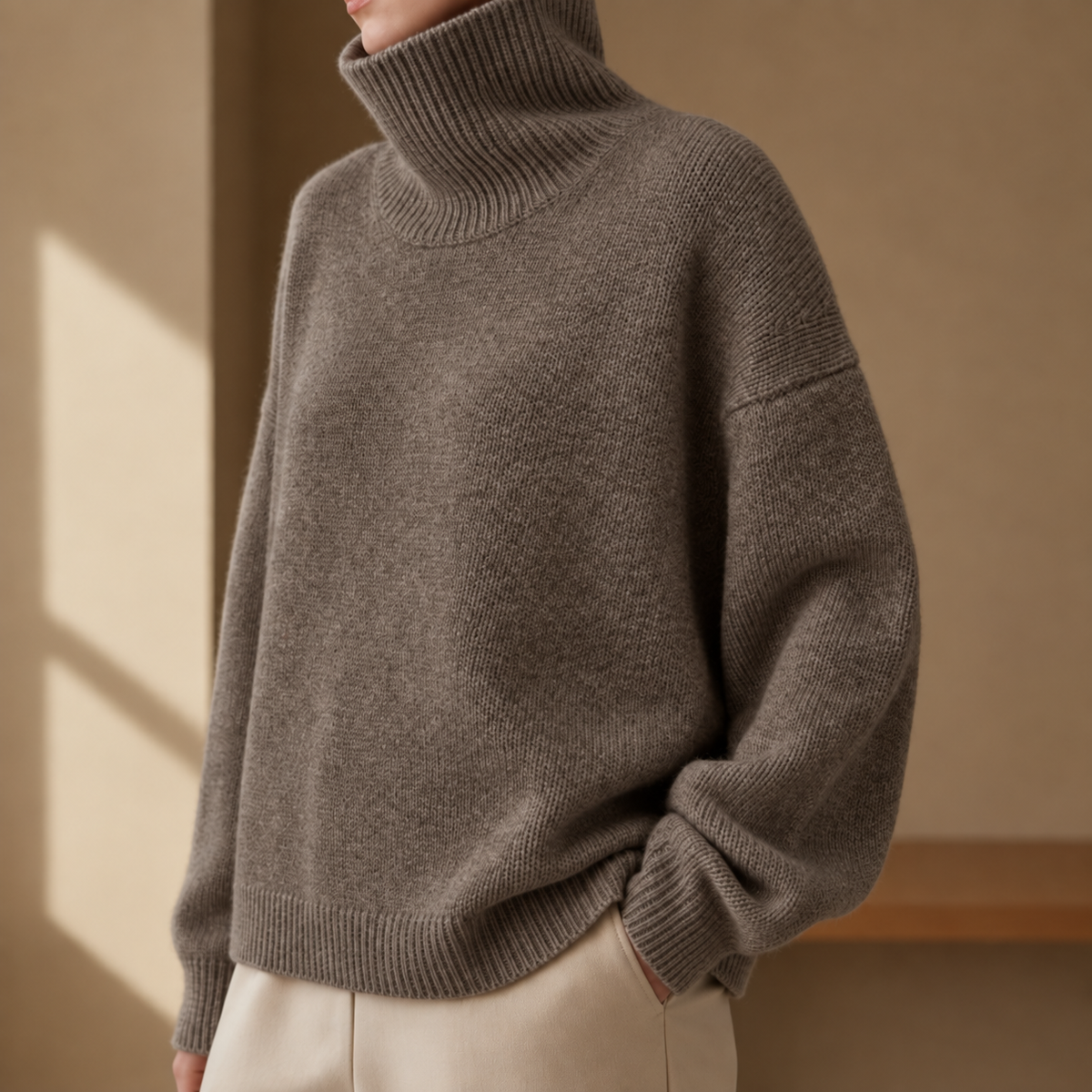 Ravello Oversized Turtleneck Sweater