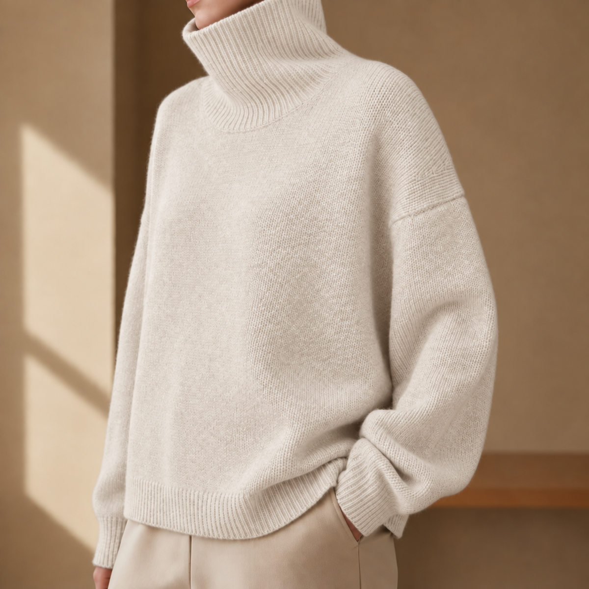 Ravello Oversized Turtleneck Sweater