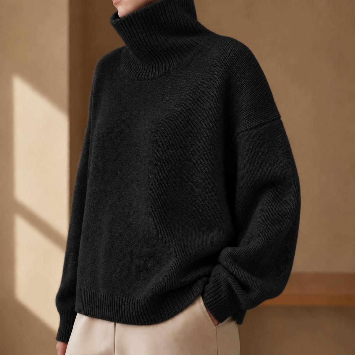 Ravello Oversized Turtleneck Sweater