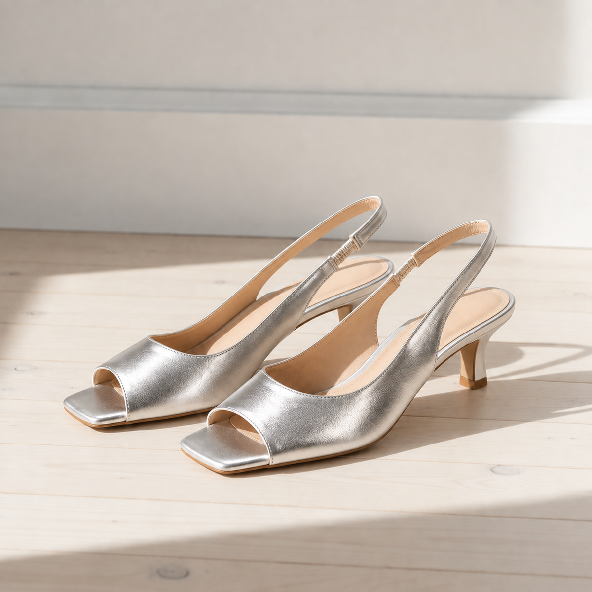Cartagena Leather Slingback Heels