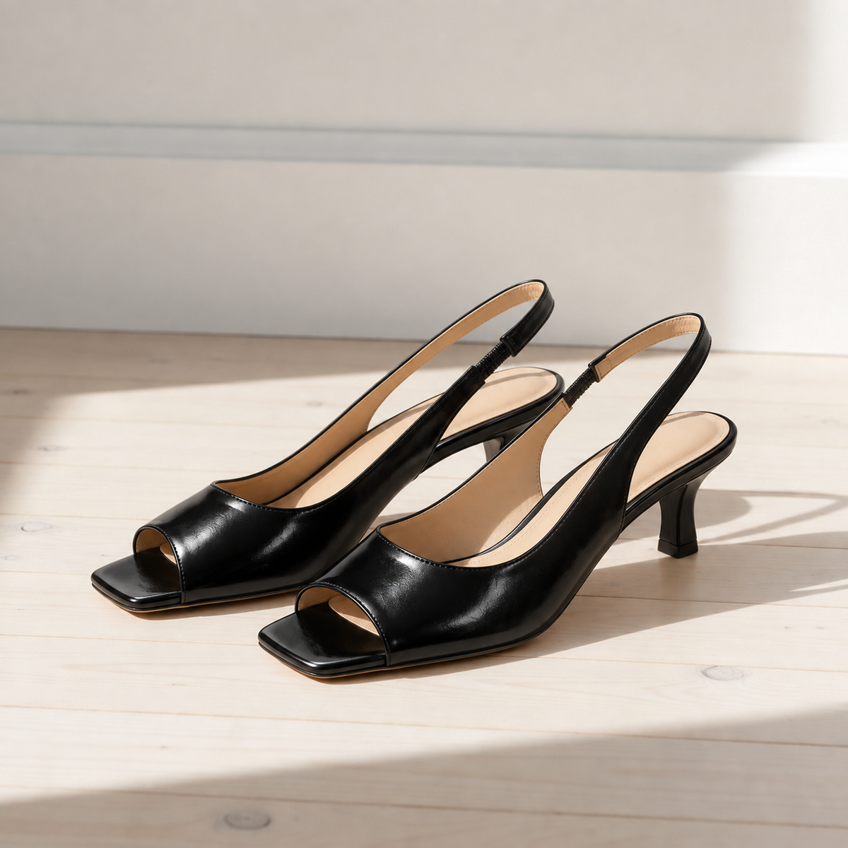 Cartagena Leather Slingback Heels
