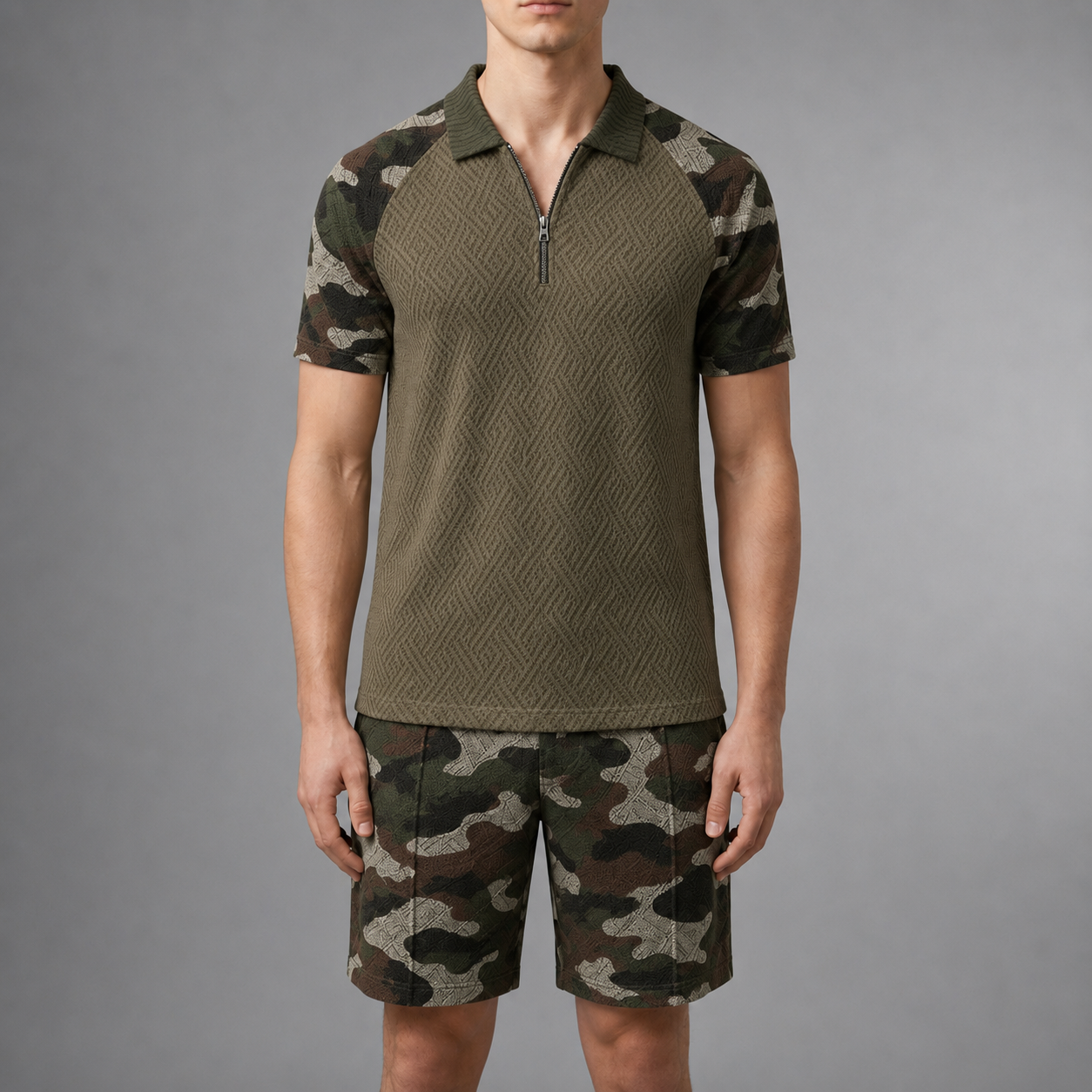 Anzio Camo Polo Co-Ord Set