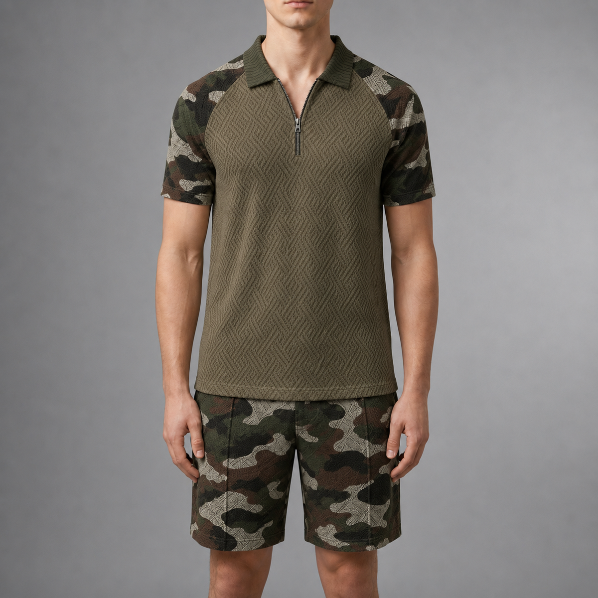 Anzio Camo Polo Co-Ord Set