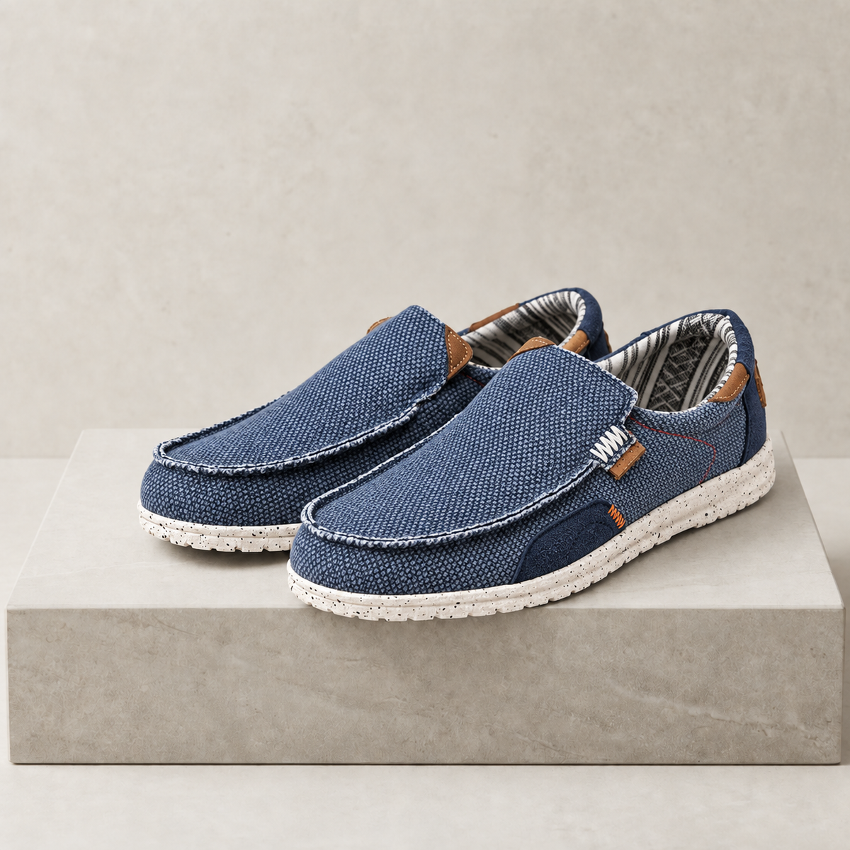 Porto Vecchio Canvas Slip-On Loafers