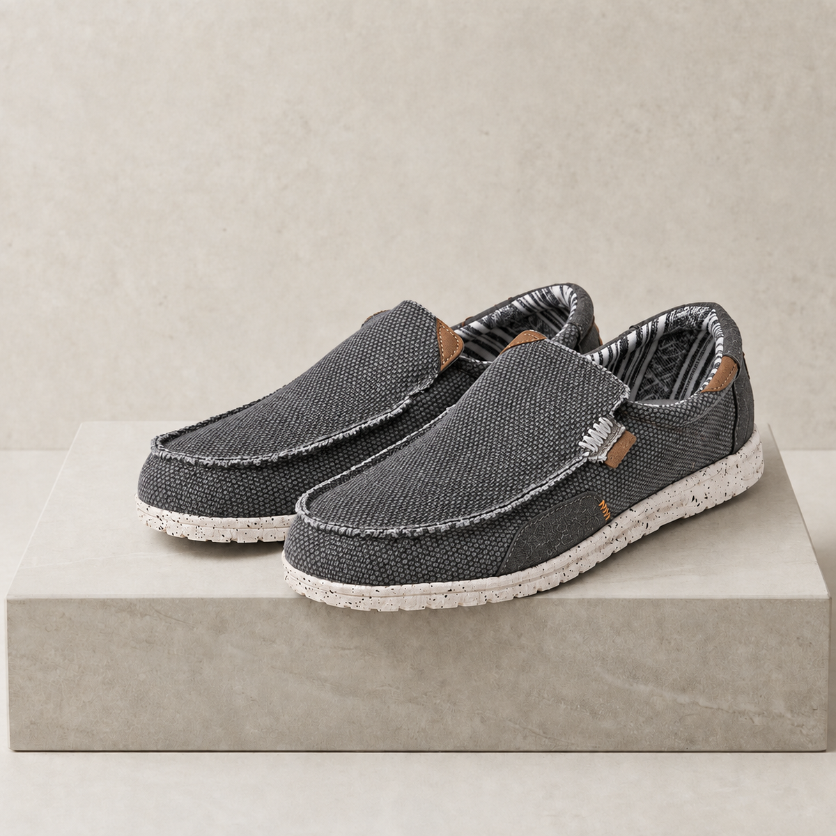 Porto Vecchio Canvas Slip-On Loafers