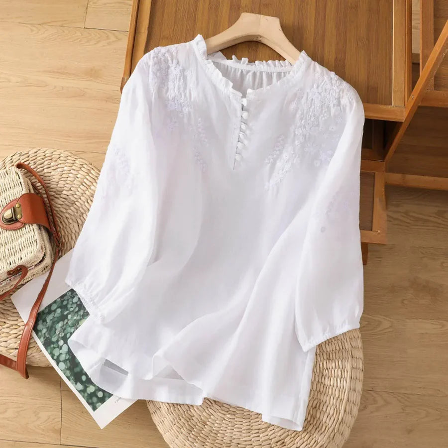 Sorrento Floral Embroidered Blouse