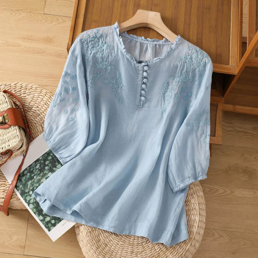 Sorrento Floral Embroidered Blouse