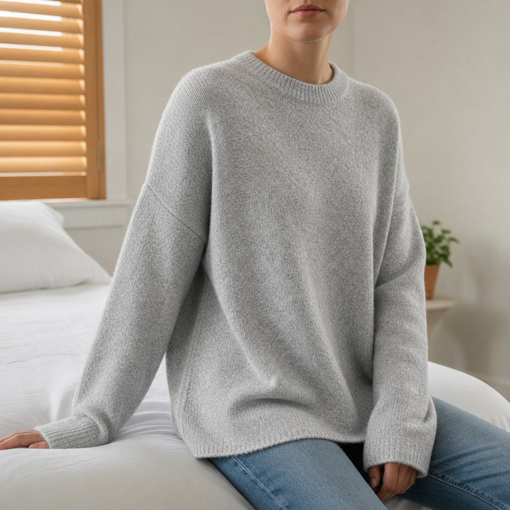 Comillas Loose Fit Crewneck Sweater in Gray