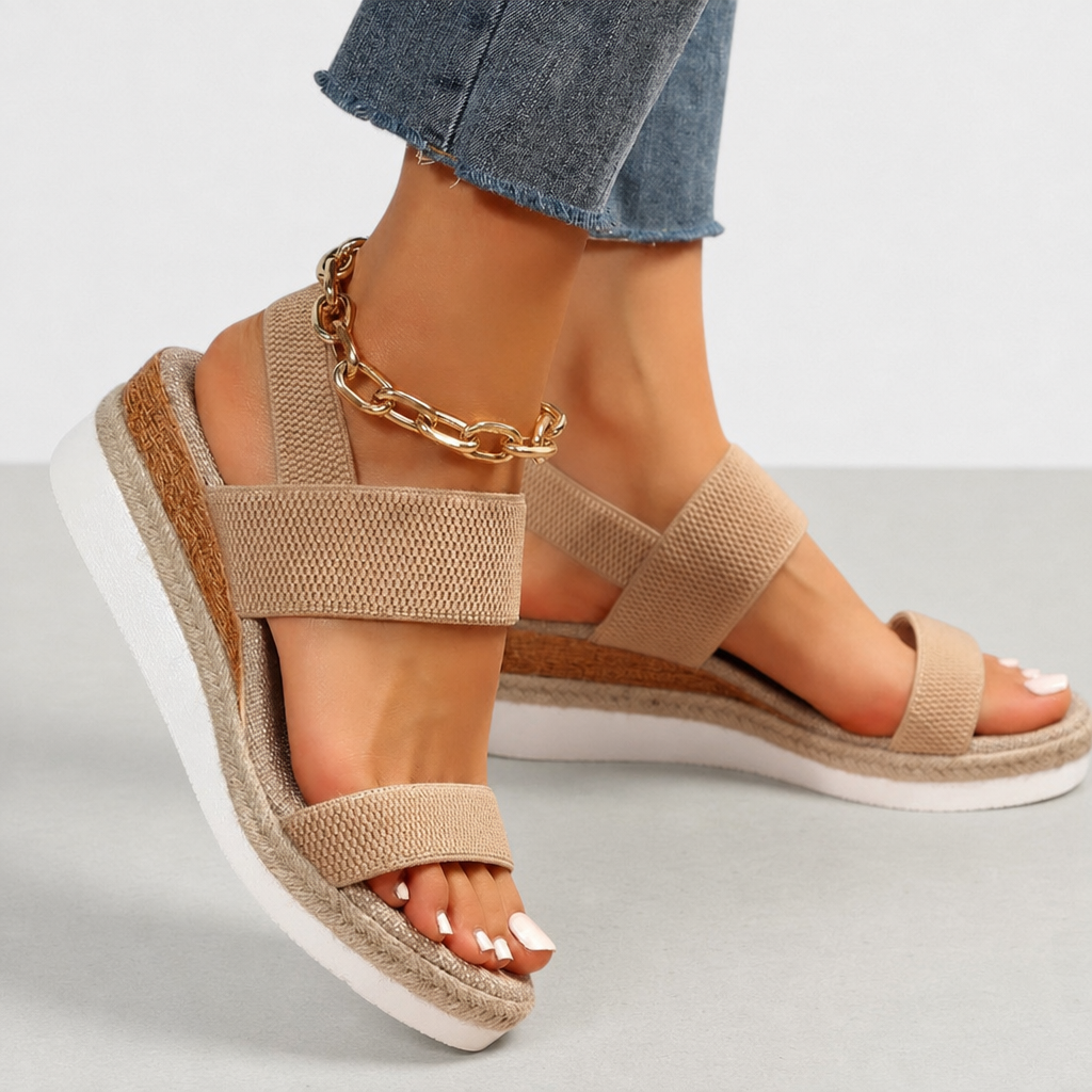 Marvao Orthopedic Wedge Sandals in Brown